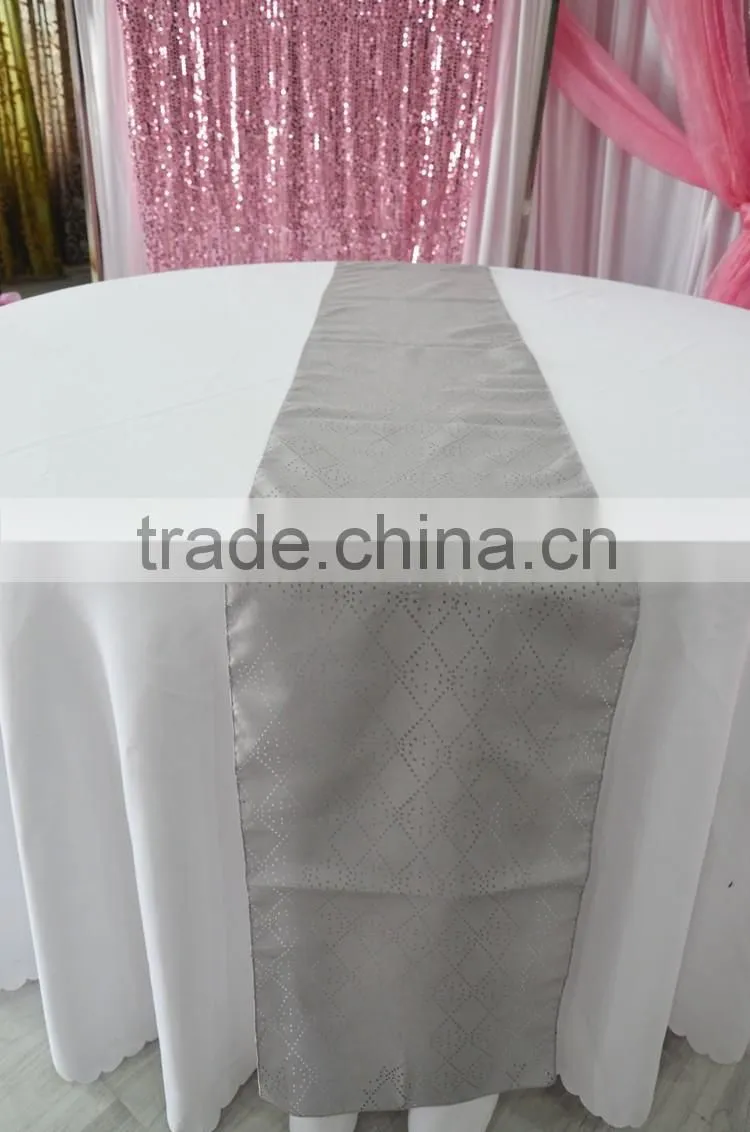 Hot sale wedding laser cut felt table runner for round tables