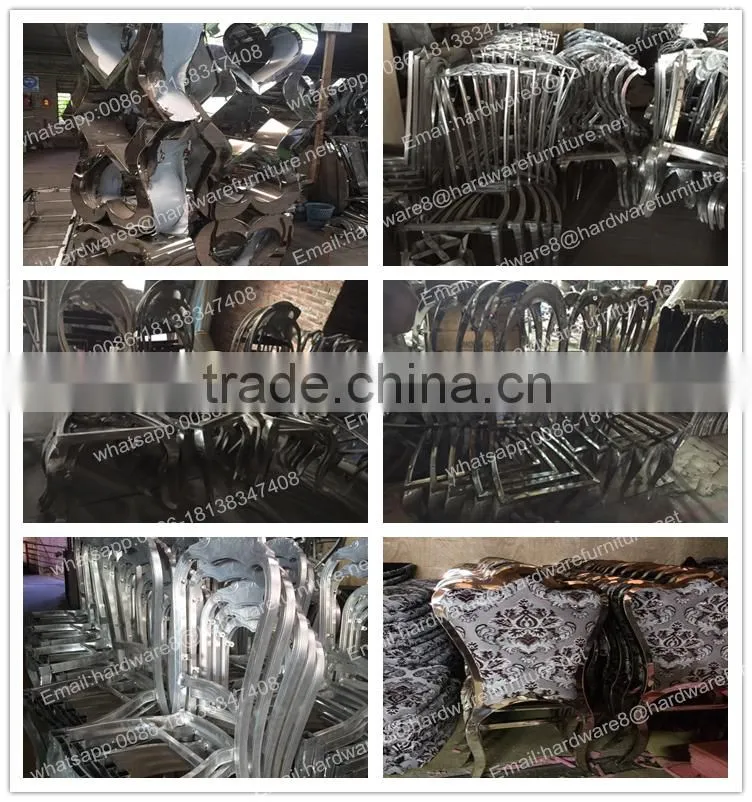 royal hotel metal chair , metal frame director chair , white wedding chair