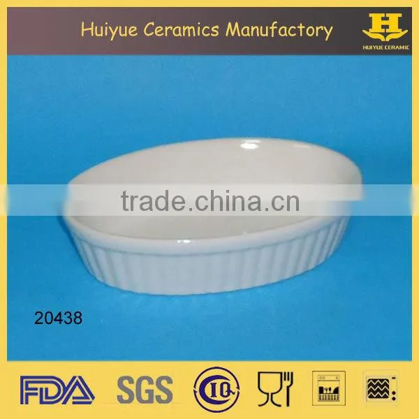 porcelain au gratin microwave oval baking dish