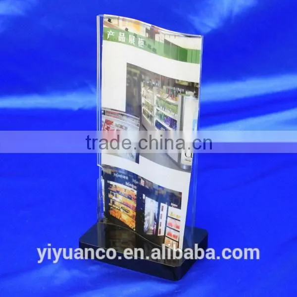 High-end clear acrylic wall mount certificate holder with different size