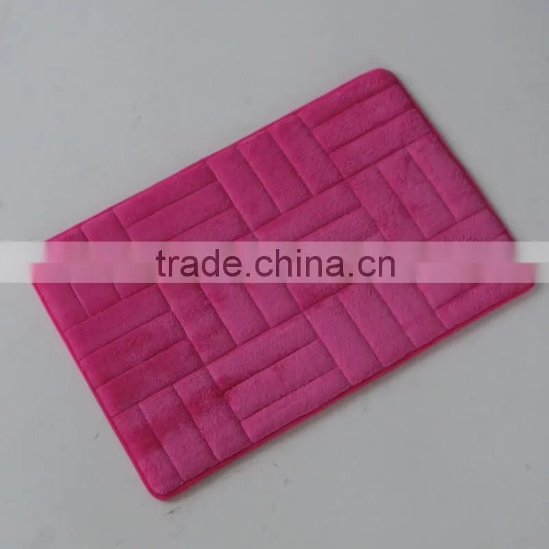 new design fleece floor mat with anti slip base