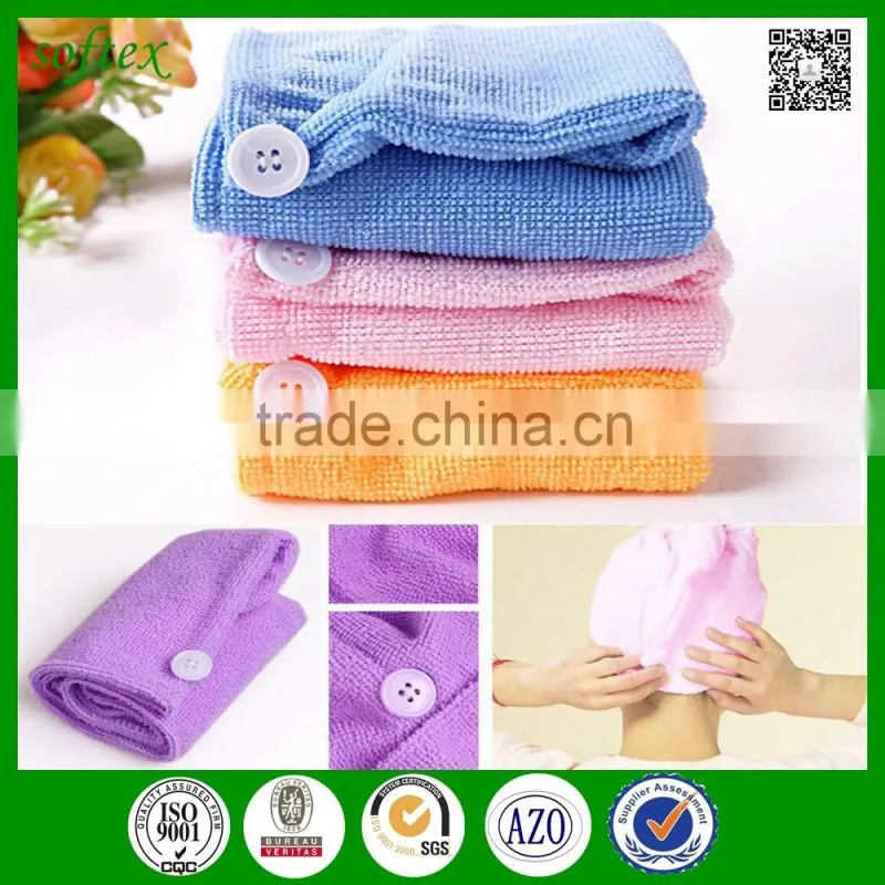China wholesale cheap Super Absorbent microfiber custom turbie twist hair towel