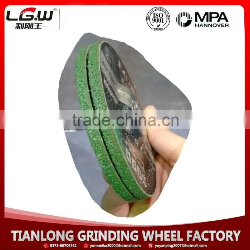 376 LIGANGWANG ABRASIVE GOLDEN SUPPLIER 100*6*16 DEPRESSED CENTER GRINDING WHEEL