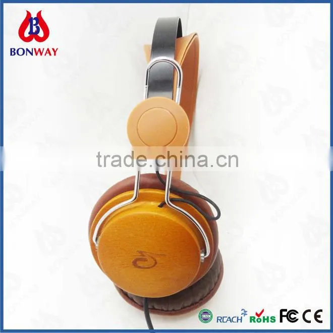 Audio deep bass custom wood dj headphones
