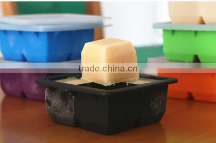 BPA Free Silicone Baby Blocks Freezer Storage Container