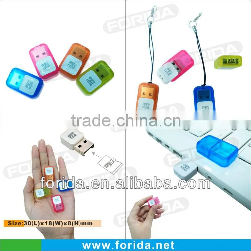 colorful promotional gifts USB 2.0 tf card reader