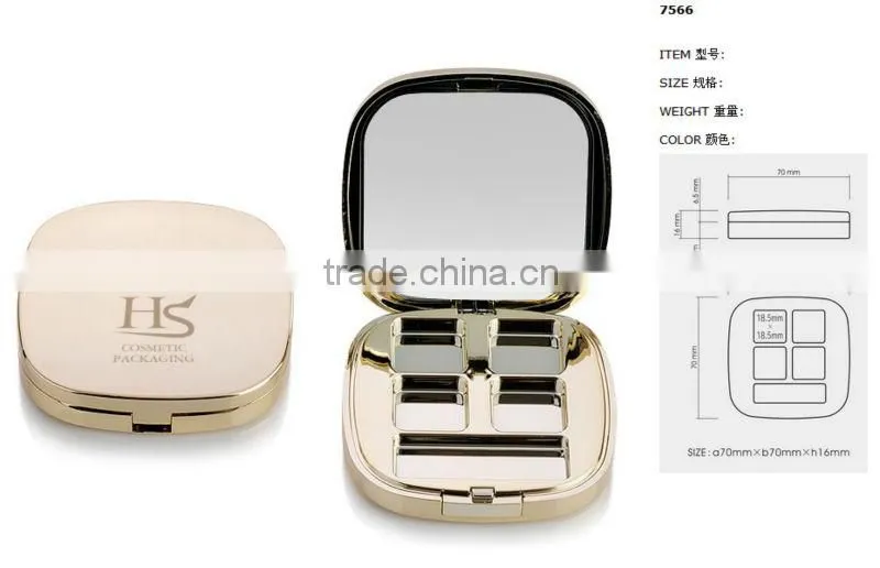 Wholesale empty eyeshadow compact with mirror