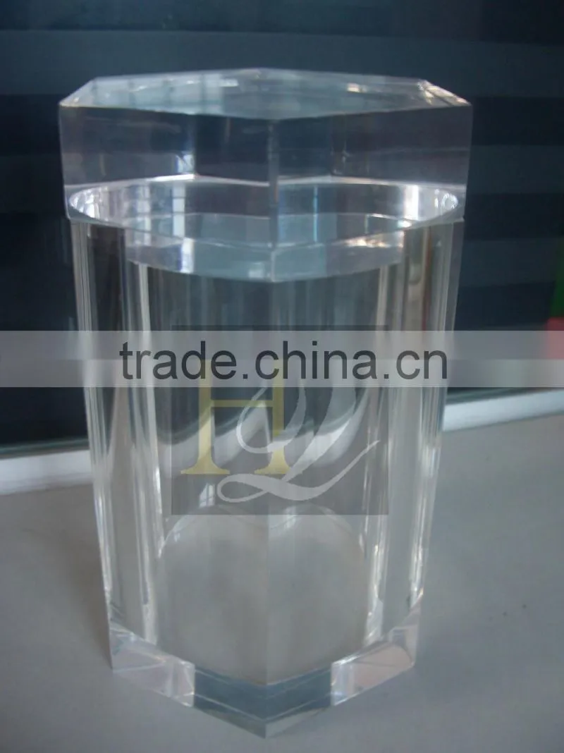 Home deco Acrylic hexagon display box with cover acrylic candy box with lid
