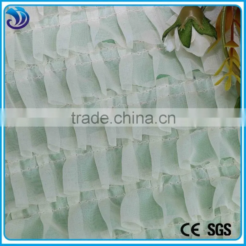 100% polyester chiffion quilted embroidery fabric for wedding