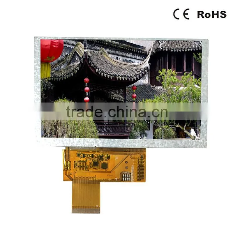 TFT type 5.0 inch 800x480 dots landscape screen RGB interface connector 40 pins tft lcd monitor