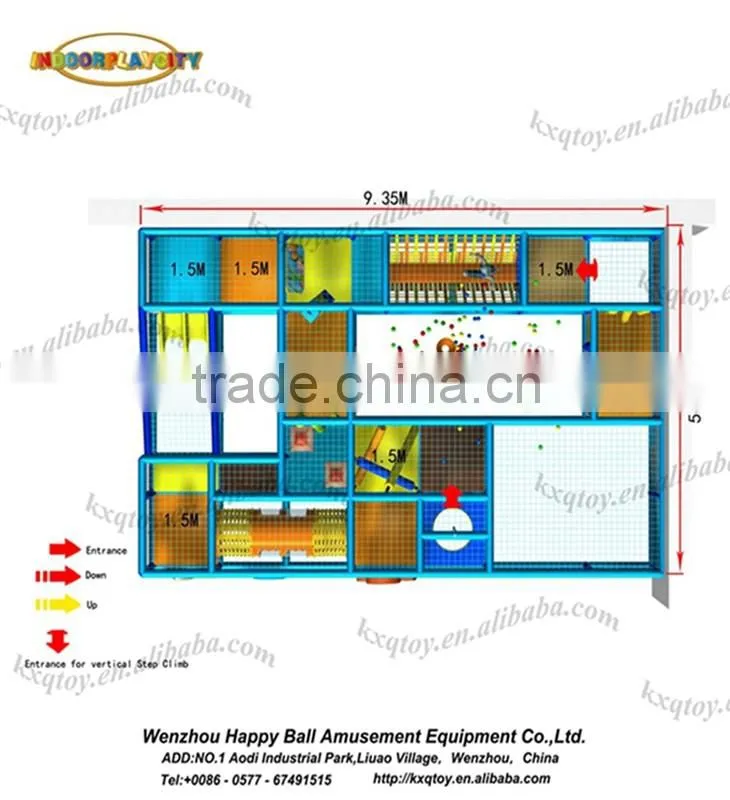 Small size submarine world theme indoor playground equipment