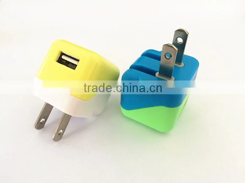110-240V Universal Portable Phone Charger 5V 1A US folding plug cellphone wall charger for iPhone 5S 6