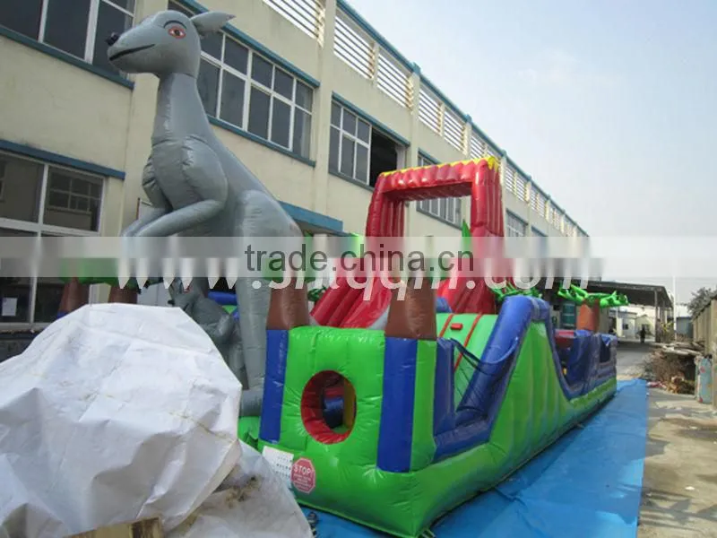 Popular Large Funny PVC Cartoon Slide Inflatable Obstacle