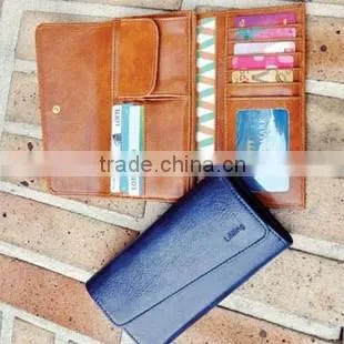 China supplier custom leather elegance wallets for young lady