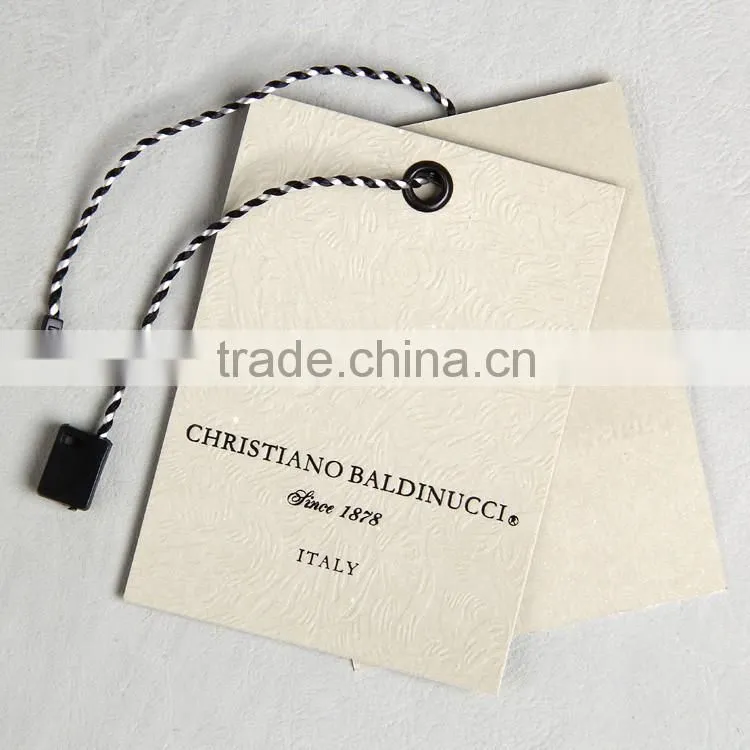 High quanlity garment paper hangtag for trouser jumpsuit