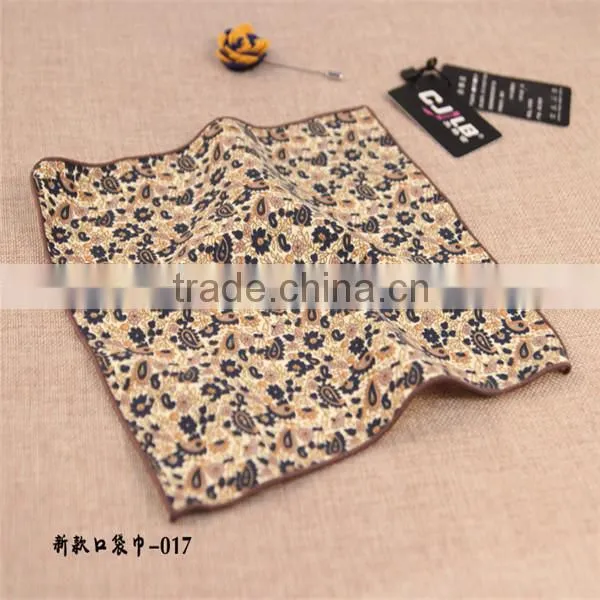 Custom Digital Print Linen Pocket Squares, Cotton Hanky