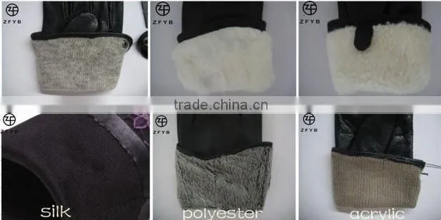 Women wholesale high-grade fashion red leather hand gloves