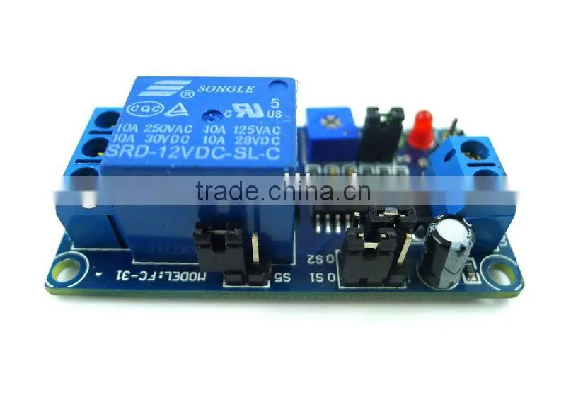 12V normally closed type trigger relay delay circuit module