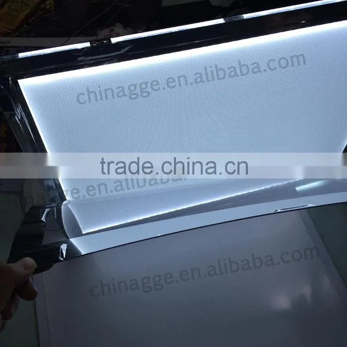 Super Slim Acrylic Real Estate Agents Display LED Window Light Pockets