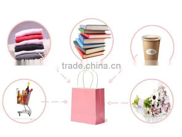 2016 Wholesale China Factory Recycled Colorful Kraft Paper Bag