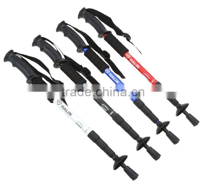 A-OK Hot sale "T" Walking Cane Trekking Pole Telescope Hiking Stick Mountaineering Climb Ultralight Nordic Walking Stick