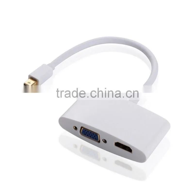 Mini Display Port DP to HDMI + VGA Adapter Cable for Apple MacBook surface Pro