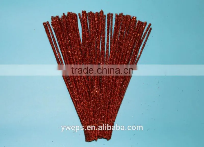 wholesale colourful folding chenille stems for diy, curly chenille stem
