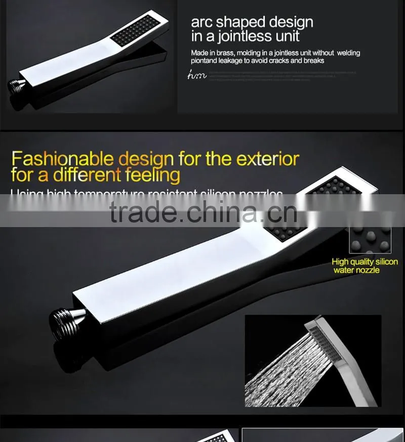 led shower complete set 3 Way in wall thermostatic shower faucet with 360*500mm electric shower + 6 pcs massage body jets
