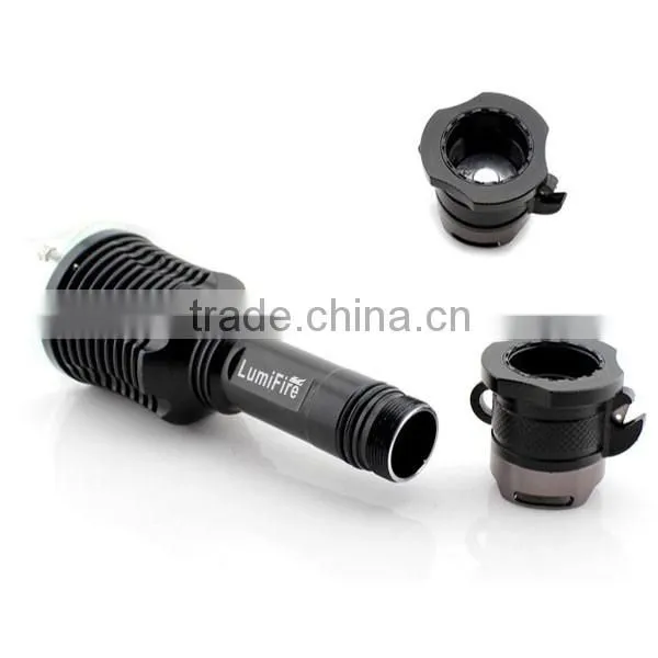 1158 New design!! XM-L T6 LED Ultra Power Aluminum Torch light rescue hammer led falshlight emergency safety