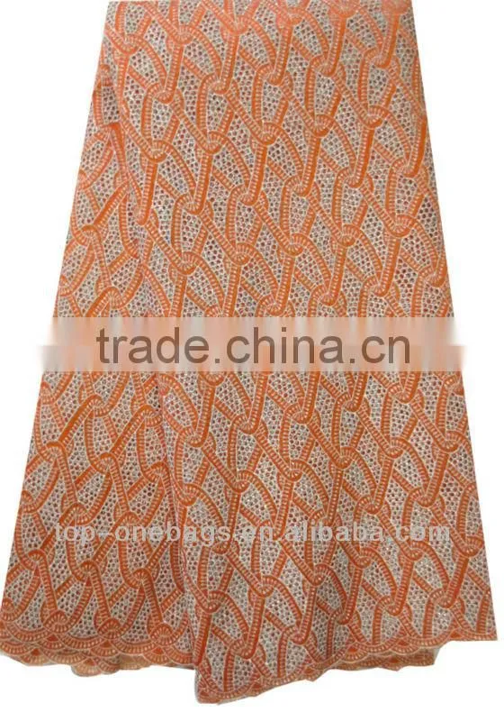 African sequin french lace 2014 organza lace fabric