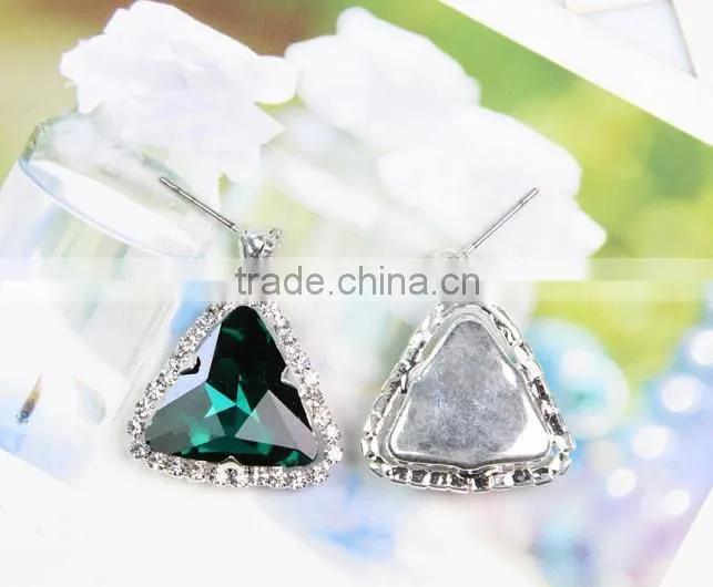 Top Design Cheap Sale Green Crystal Earring Wholesale J064726F04Y