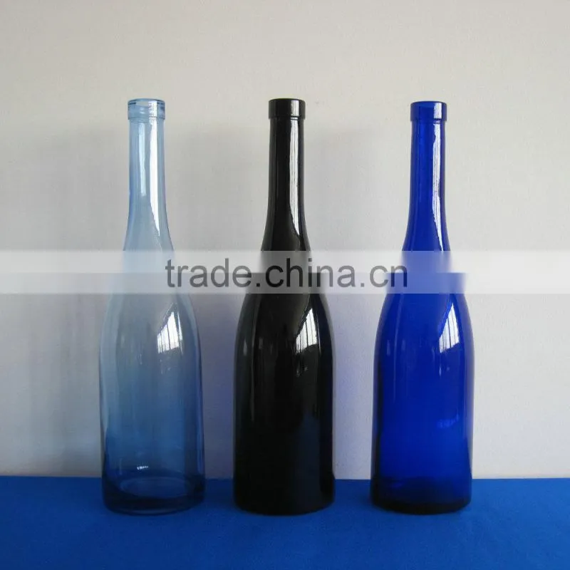 blue champagne glass bottle 750ml champagne bottle