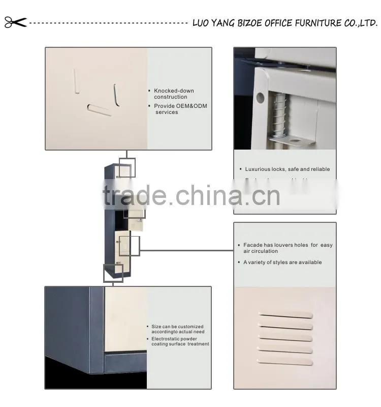 Misture-proof eco-friendly 5 doors stand foot locker