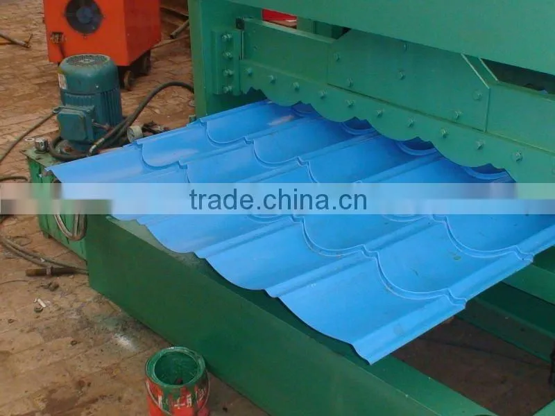 7.5KW Arc Glazed Tile Roll Forming Machine , 0.15mm-0.8mm Metal Forming Equipment