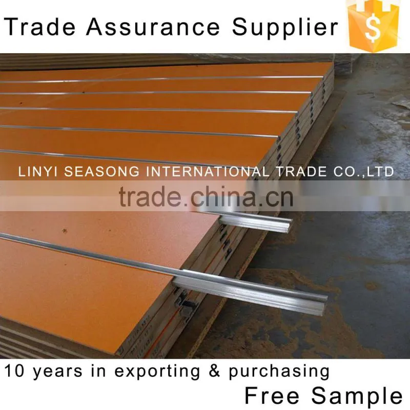 1220*2440*15mm China High Quality MDF SlatWall Back Panel Shelf