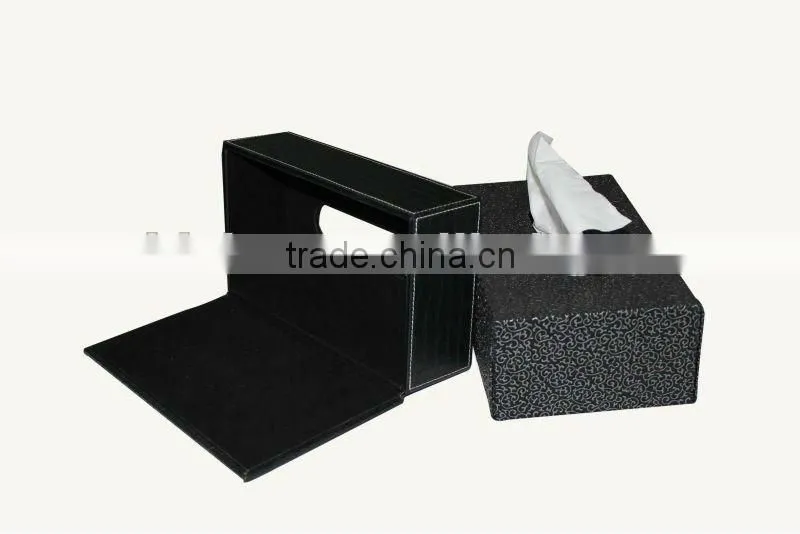 2015new-style elegat pu wooden paper napkin/tissue box