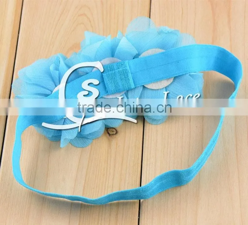 Elastic pearls headband with mini rhinestone petals flower and elastic ribbon, mini crystal flower hair accessories