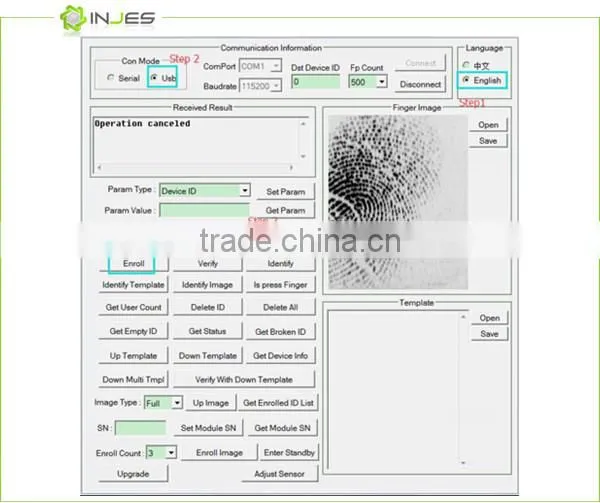 Cost Effective USB Port Biometric Fingerprint Scanner/Software