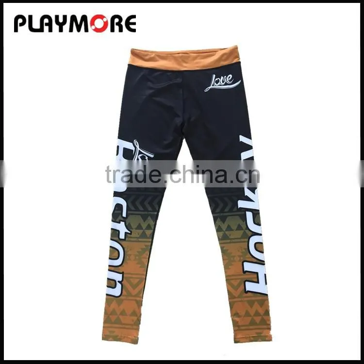 Sublimation custom gym fitness compression shirts for men