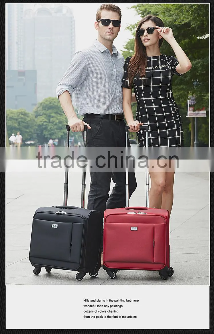Yiwu alibaba pu material trolly suitcase