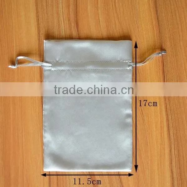Hot sale custom small hair extension satin drawstring bag