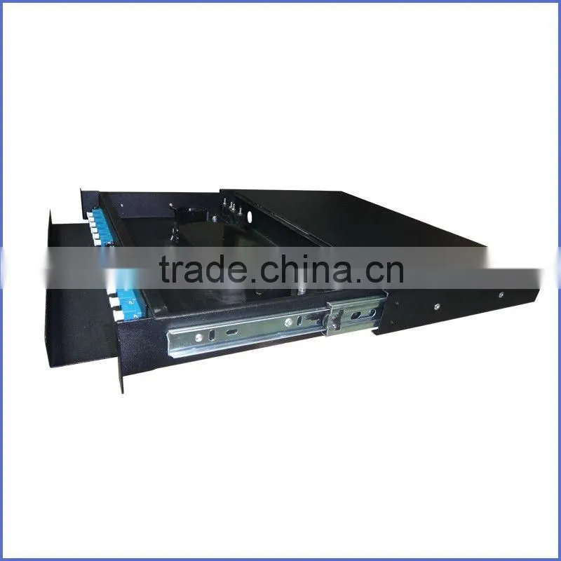 Black white Cold rolled carbon sheet steel Fibre optica patch panel sc/fc/lc connector patch panel