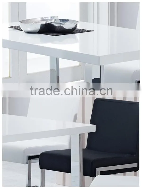 Modern metal dining room rectangular tables strong 201 stainless steel base