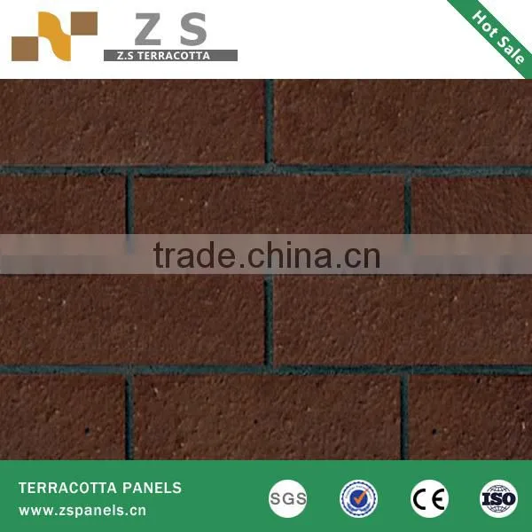 Terracotta tile panel clay brick Curtain Wall Bricks brick Heat Resistant Public Place Wall Tiles Brick