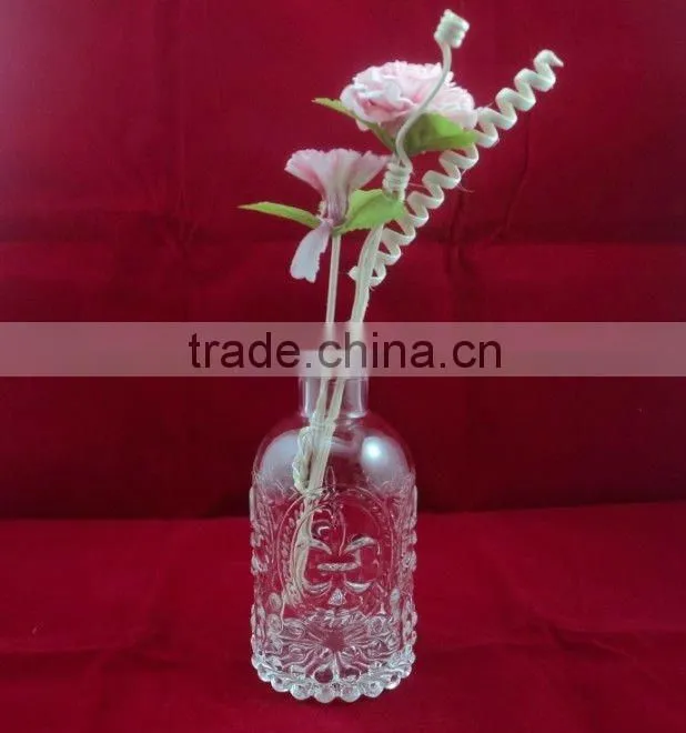 aromatherapy oil glass bottle,aroma glass, reed flower diffuser with cork