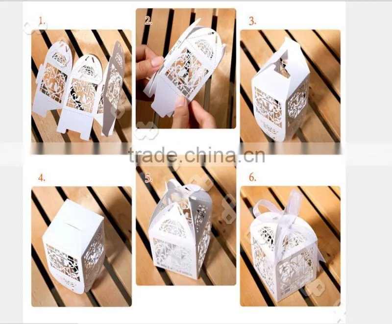 Love Heart Bird Laser Cut Party Wedding Favor Candy Gift Boxes
