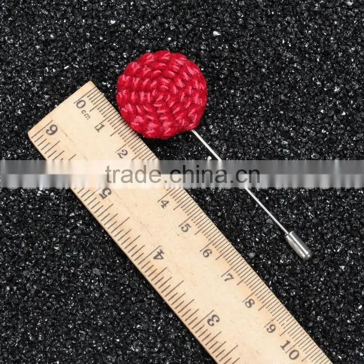 small size hand made rose flower pins for man suit red LAP061