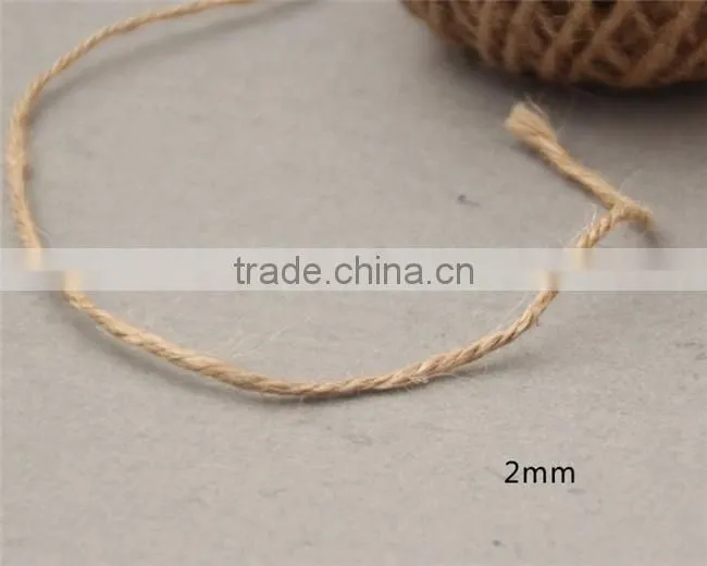 China Suppliers 1MM-3MM Natural Hemp Rope,Jute Twine,Jute Rope For Hang tag Or DIY