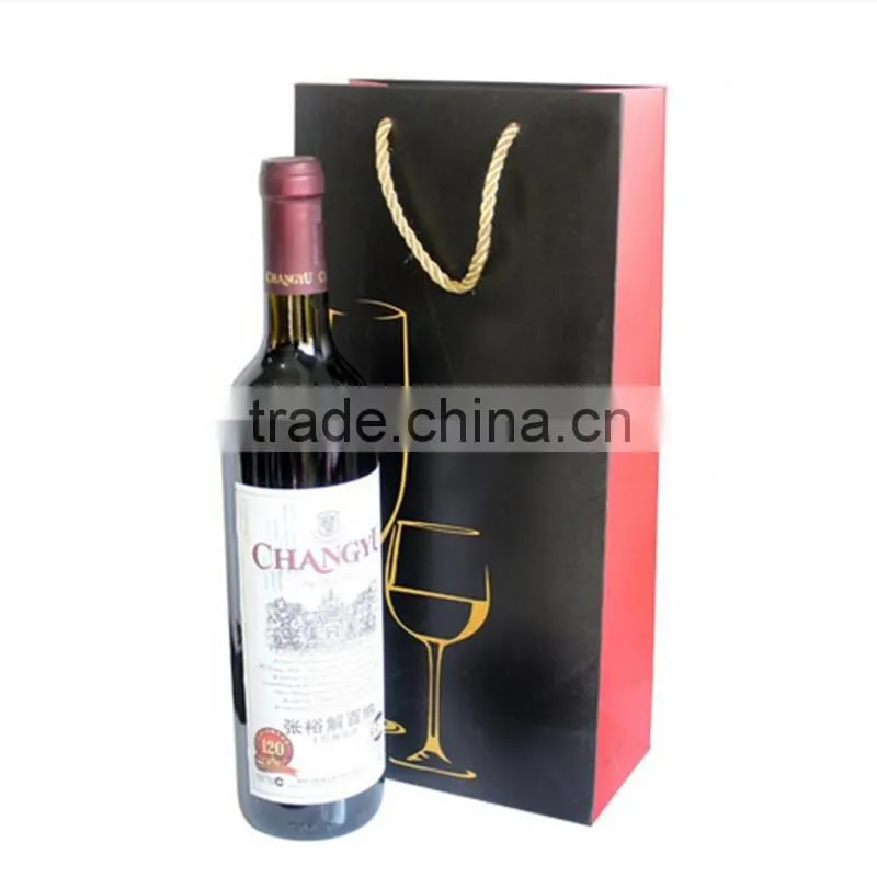 Paper material recycle wine packaging bag