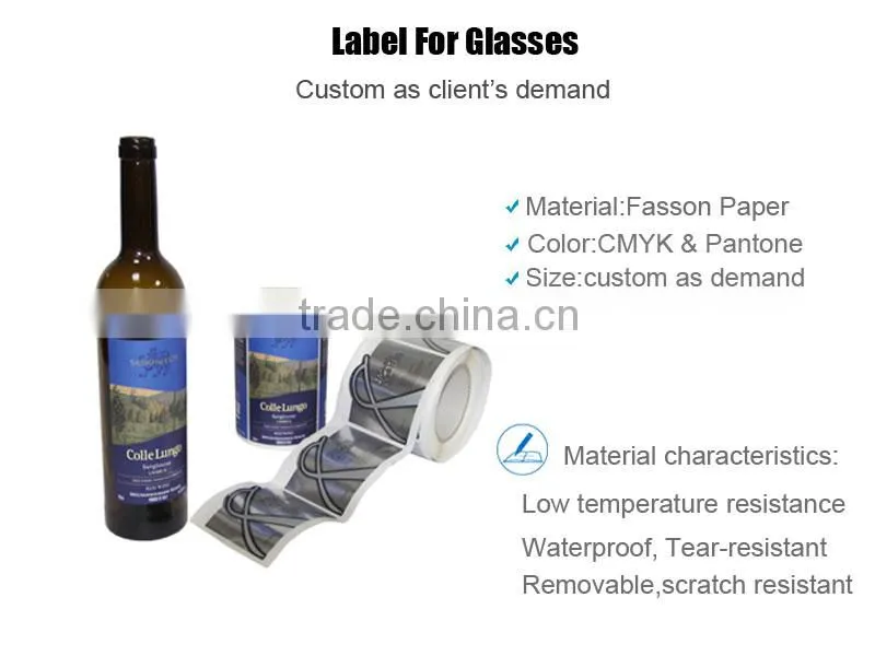 Multiple Design Label For Glasses In Wine Labels With LOGO Printing